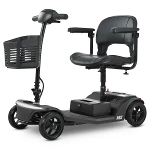 Electric Foldable Mobility Scooter for Adults 4 Wheel Mobility, 330lbs Max Weight,10-15miles Per Charge Electric Powered Wheelchair Power Scooters Black