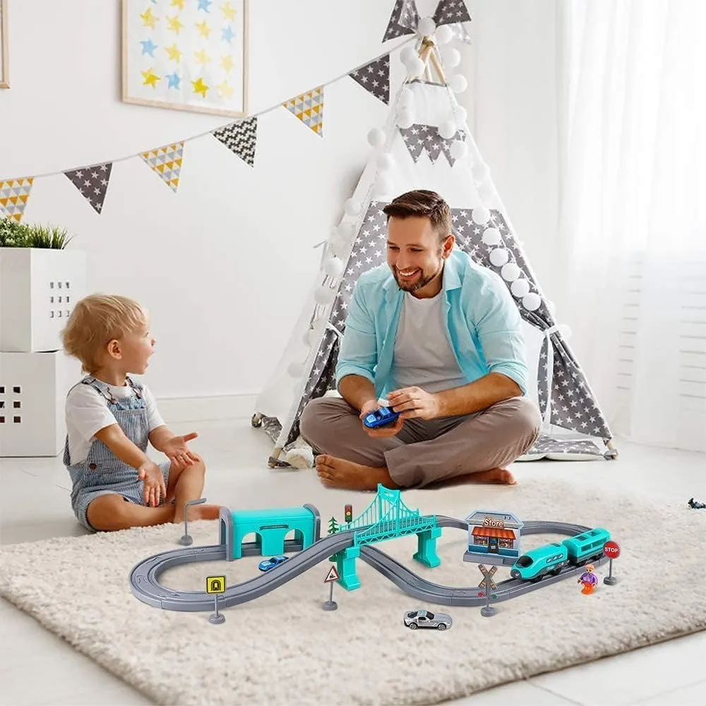 Electric Train City Track for Kids | DIY Track 66 PCS