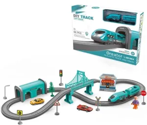 Electric Train City Track for Kids | DIY Track 66 PCS