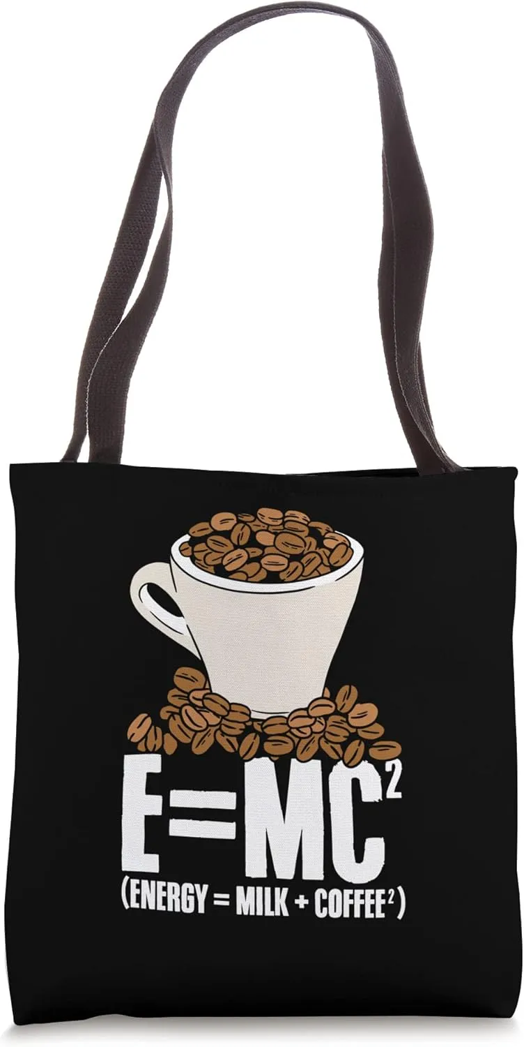 Energy Milk Coffee Funny Science Formula Coffee Lover Tote Bag