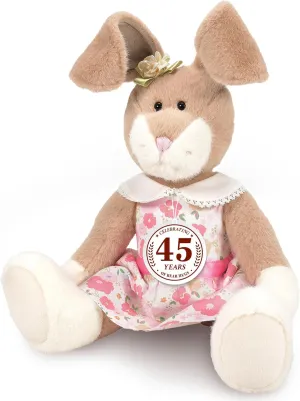 Enesco Boyds Bears 45th Anniversary Hunny Hopplebuns Bunny Plush Teddy Bear Stuffed Animals, Collectible Premium Soft Teddy Bear Plushies for Ages 1  and Up, Tan, 18.5 Inch