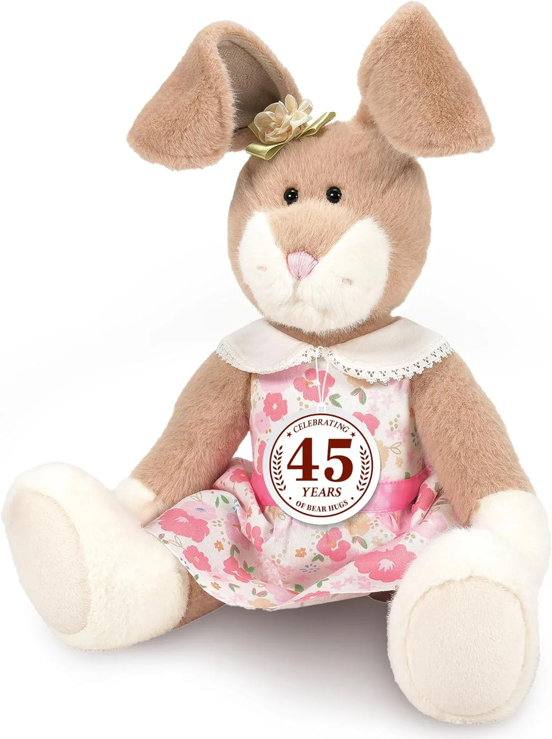 Enesco Boyds Bears 45th Anniversary Hunny Hopplebuns Bunny Plush Teddy Bear Stuffed Animals, Collectible Premium Soft Teddy Bear Plushies for Ages 1  and Up, Tan, 18.5 Inch