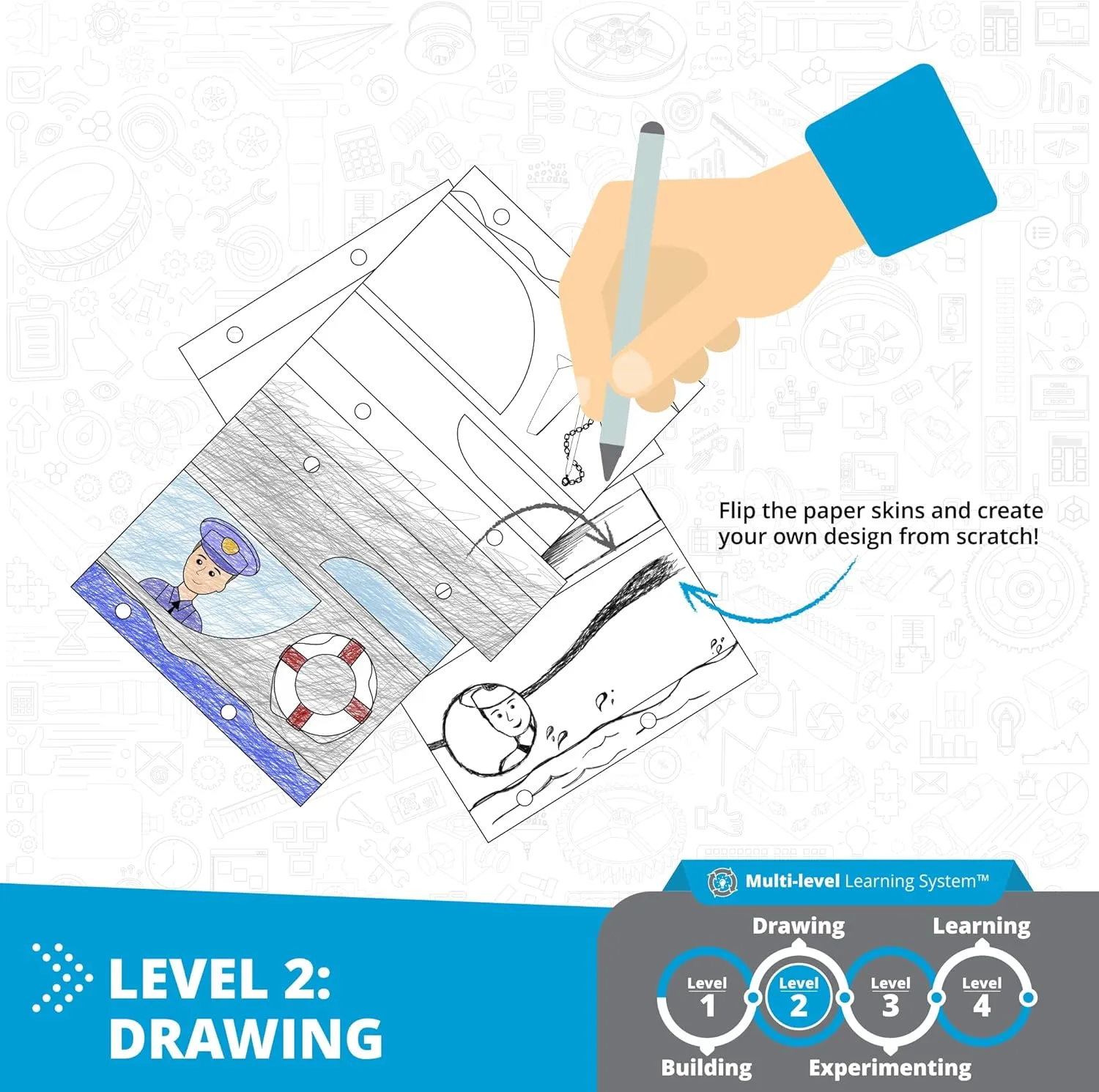 Engino: STEAM Labs Junior: How Buoyancy Works - 4 Model Brick Building Set, Toybook Series, Experiment & Art Activities, Play & Learn Science, Kids 8 