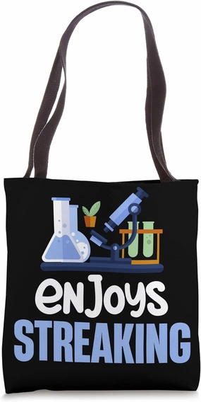 Enjoys Streaking Microbiology Molecular Microorganisms Tote Bag