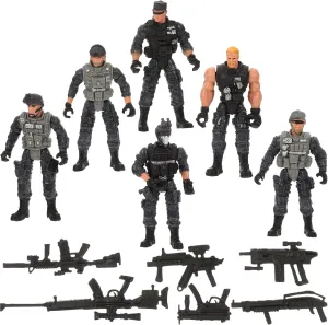 ERINGOGO 6pcs Simulation Soldier Model Action Figures for Boys Realistic Soldiers for Educational Play and Themed Decor Creativity and Imagination for Desktop Scene Settings