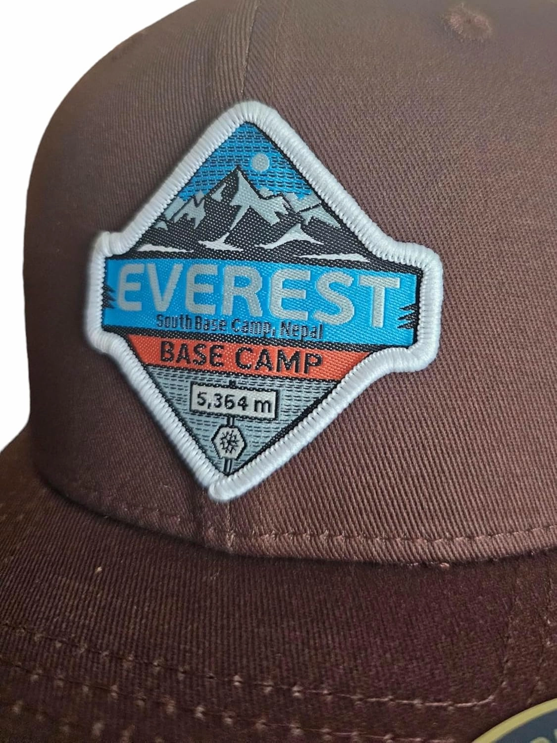 Everest Trucker Hat - Mesh Snapback Baseball Cap w/Base Camp Woven Patch