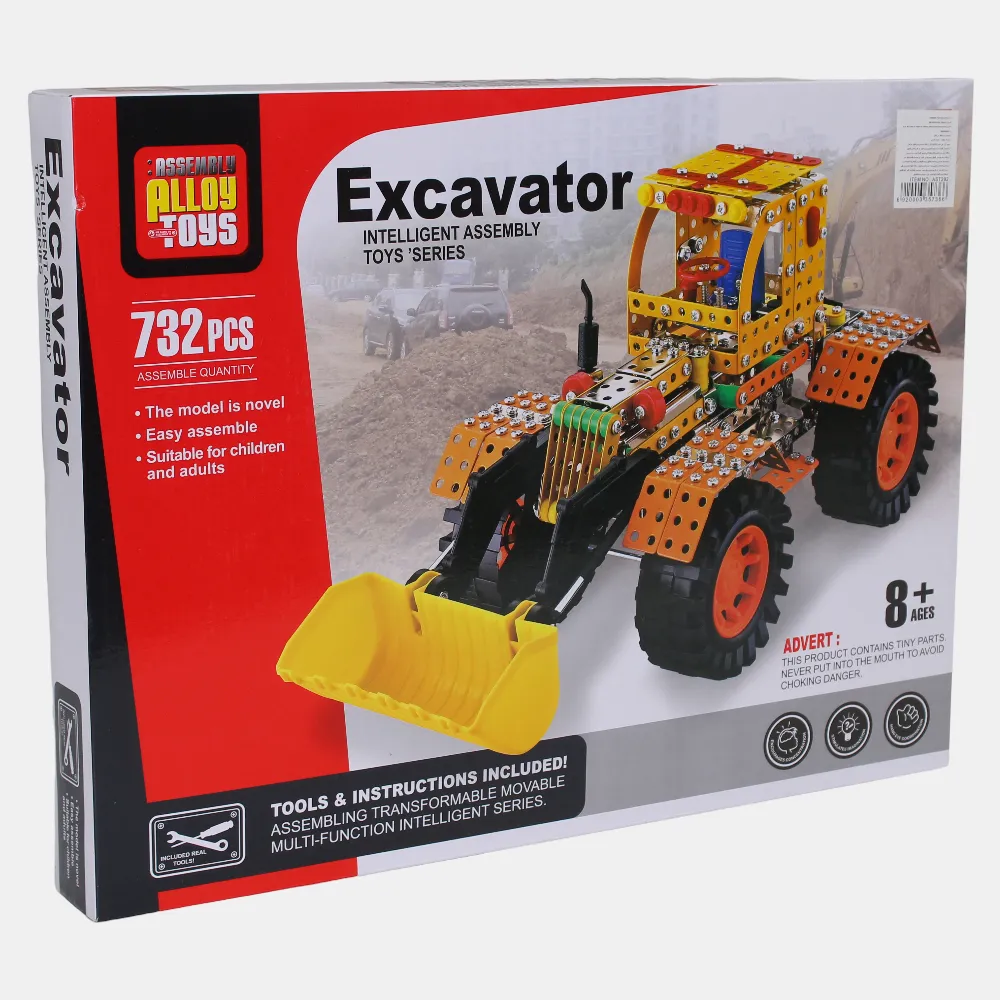 Excavator Building Set – 732 Pcs