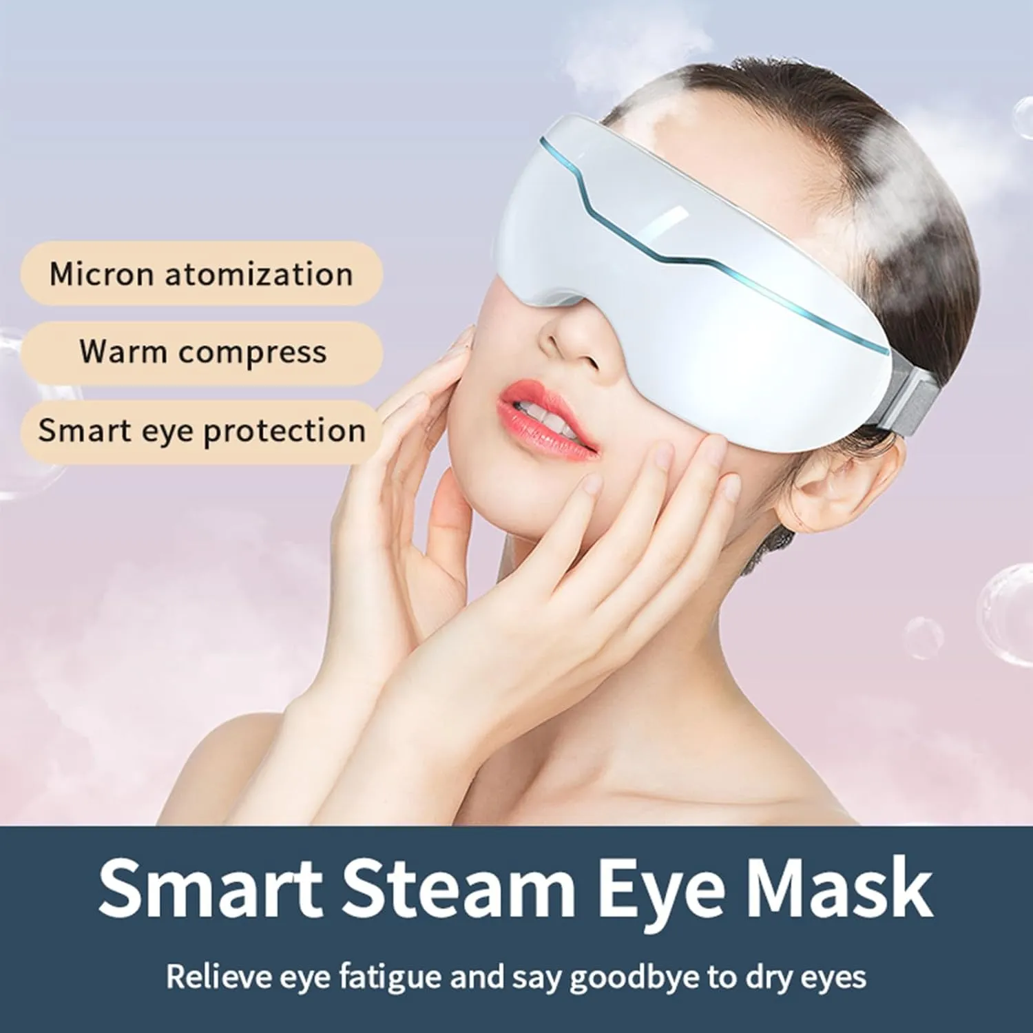 Eyerelis Steam Therapy-Mask 2 Levels Adjustable Steam-Therapy for Dry Eyes Eye Steamer for Dry Eye Smart Hot & Cold Steam Eye Mask for Dark Circles Puffiness Eyes Relaxation (A13-1800mAh)