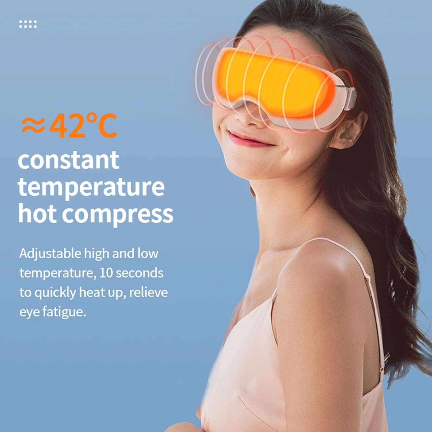 Eyerelis Steam Mask 2 Levels Adjustable Smart Hot & Cold Steam Eye Mask for Dark Circles Puffiness Dry Eyes Relaxation (A13)