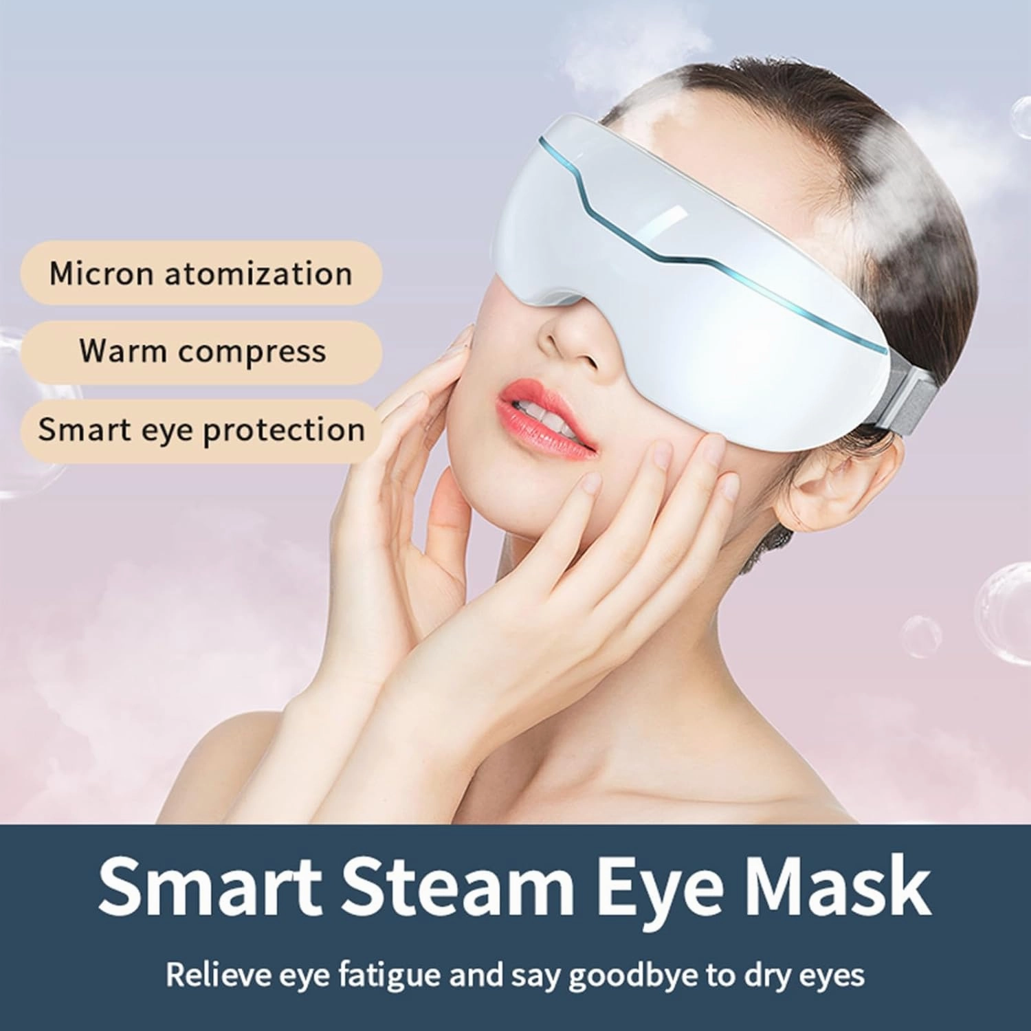 Eyerelis Steam Mask 2 Levels Adjustable Smart Hot & Cold Steam Eye Mask for Dark Circles Puffiness Dry Eyes Relaxation (A13)