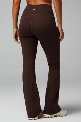 Fabletics Women's Oasis Pureluxe High-Waisted Kick Flare, Light Compression, Buttery Soft