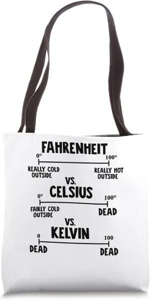 Fahrenheit vs Celsius vs Kelvin Tote Bag