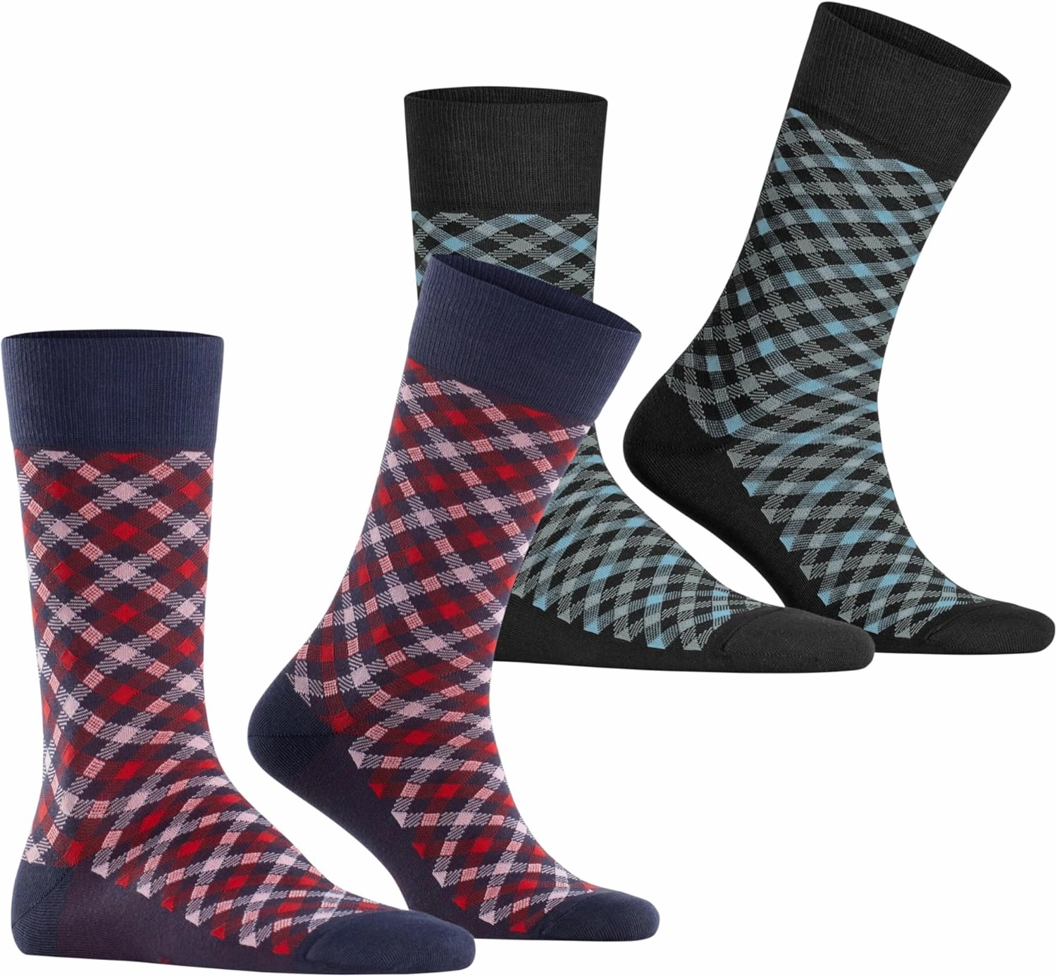 FALKE Men Smart Check 2-Pack Crew Cut