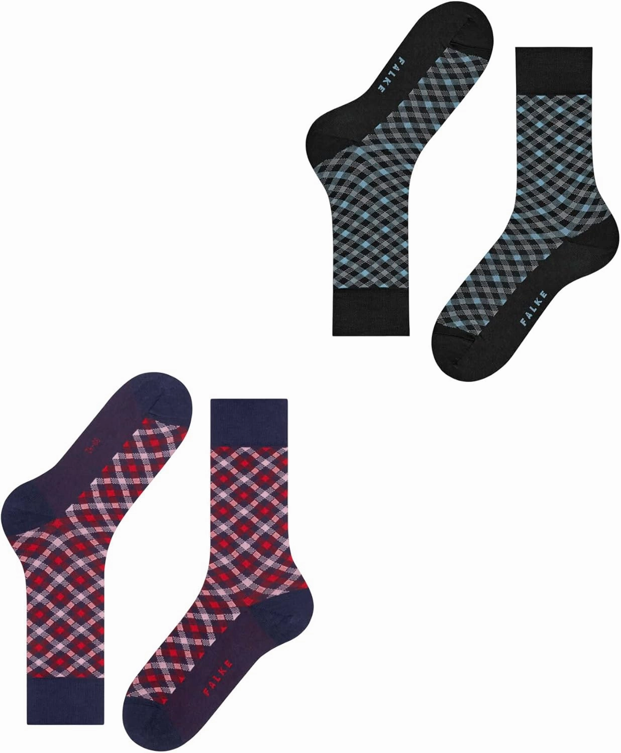 FALKE Men Smart Check 2-Pack Crew Cut