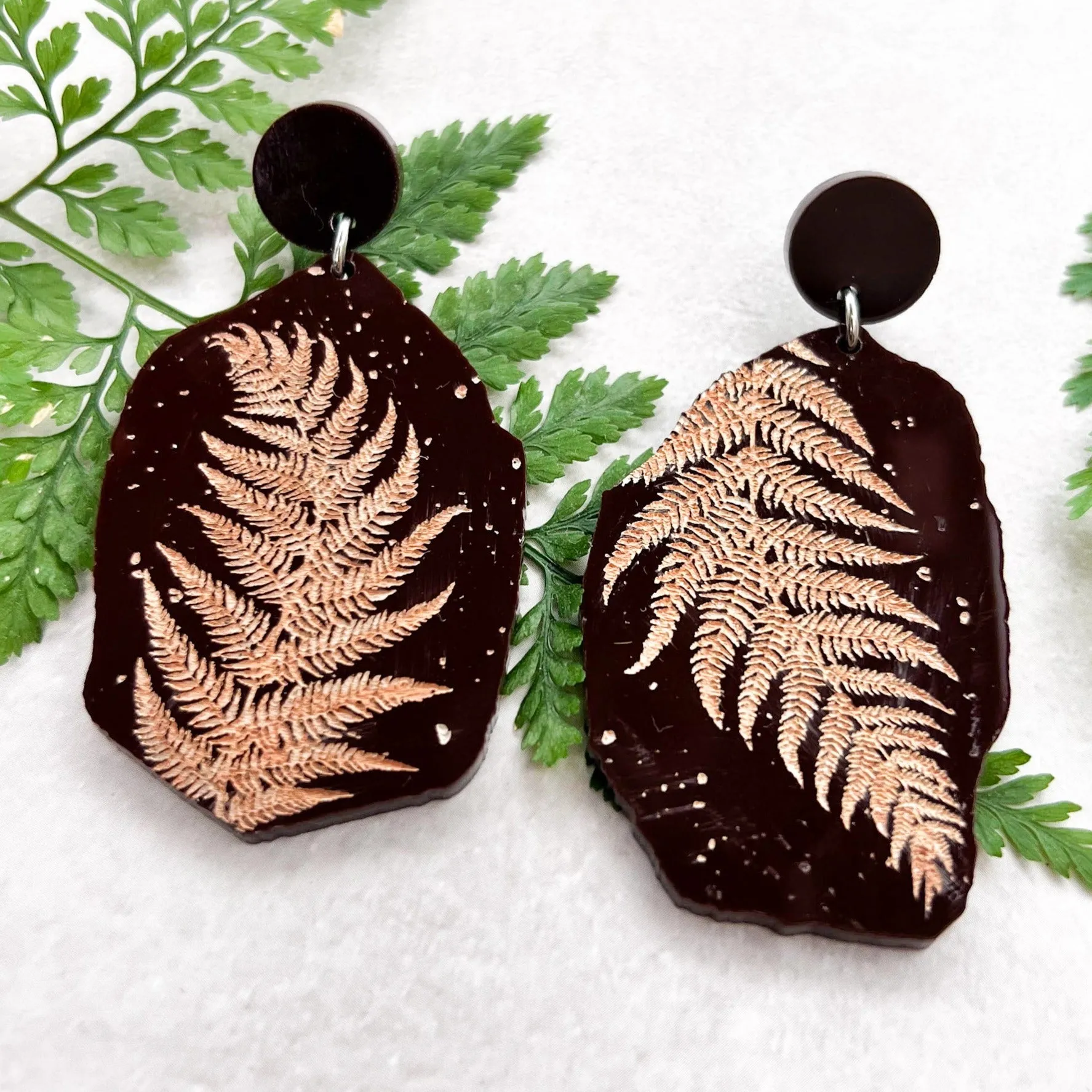 Fern Fossil Earrings