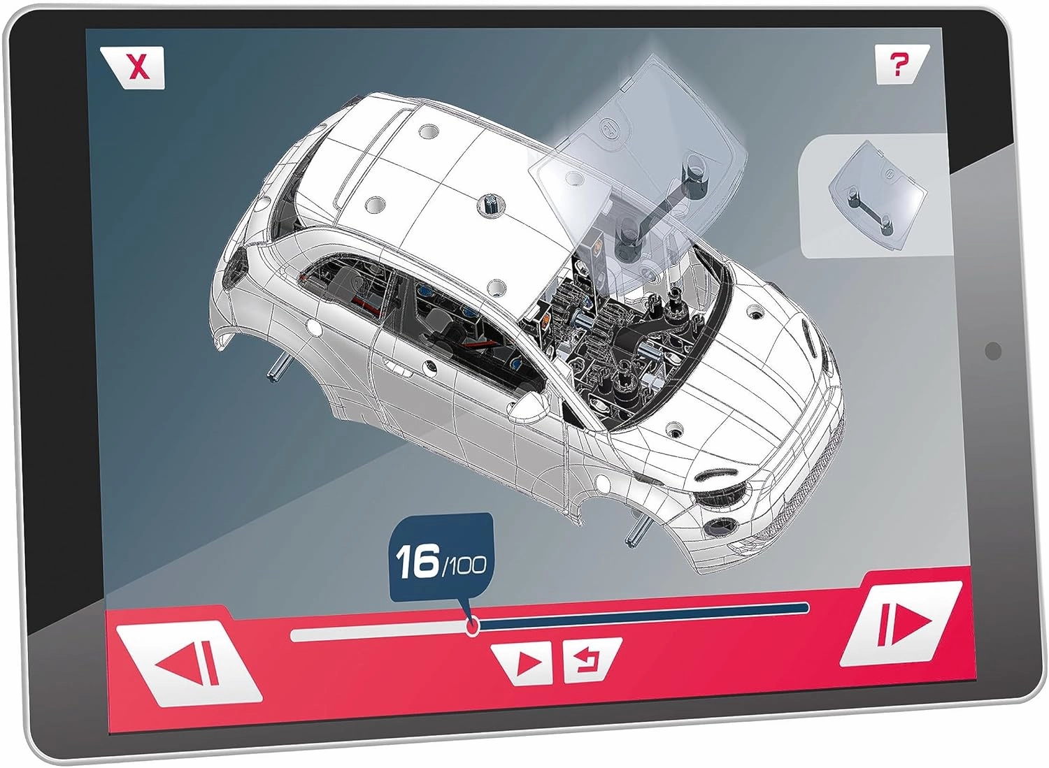 Fiat 500 Electric Car: Building Set, With Rechargeable Battery, 8 