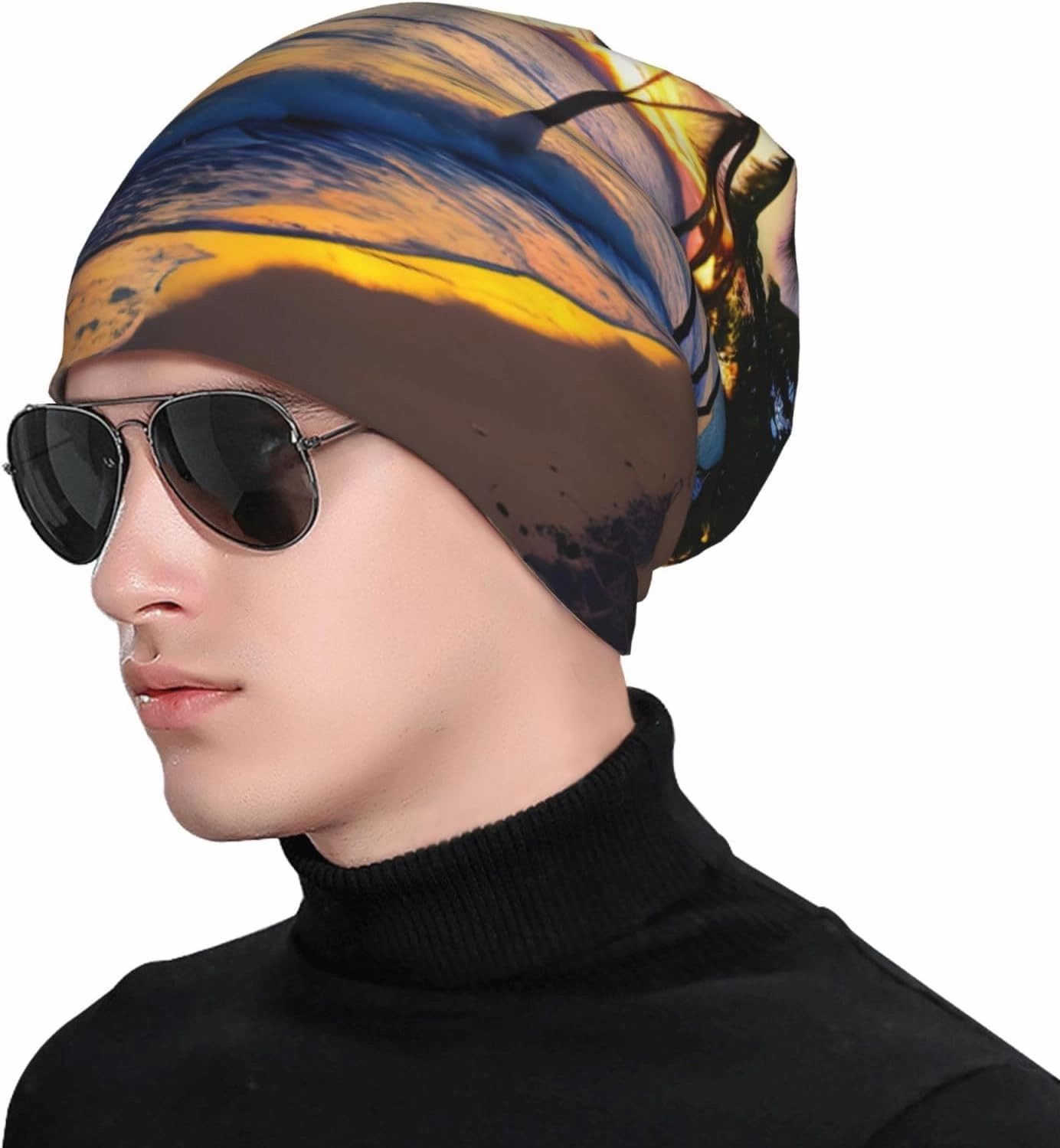 Firefly and Lantern Knitted Hatâ€“Elastic Beanie Without Brim,Casual Dapper Beanie for All-Season Outdoor Activities
