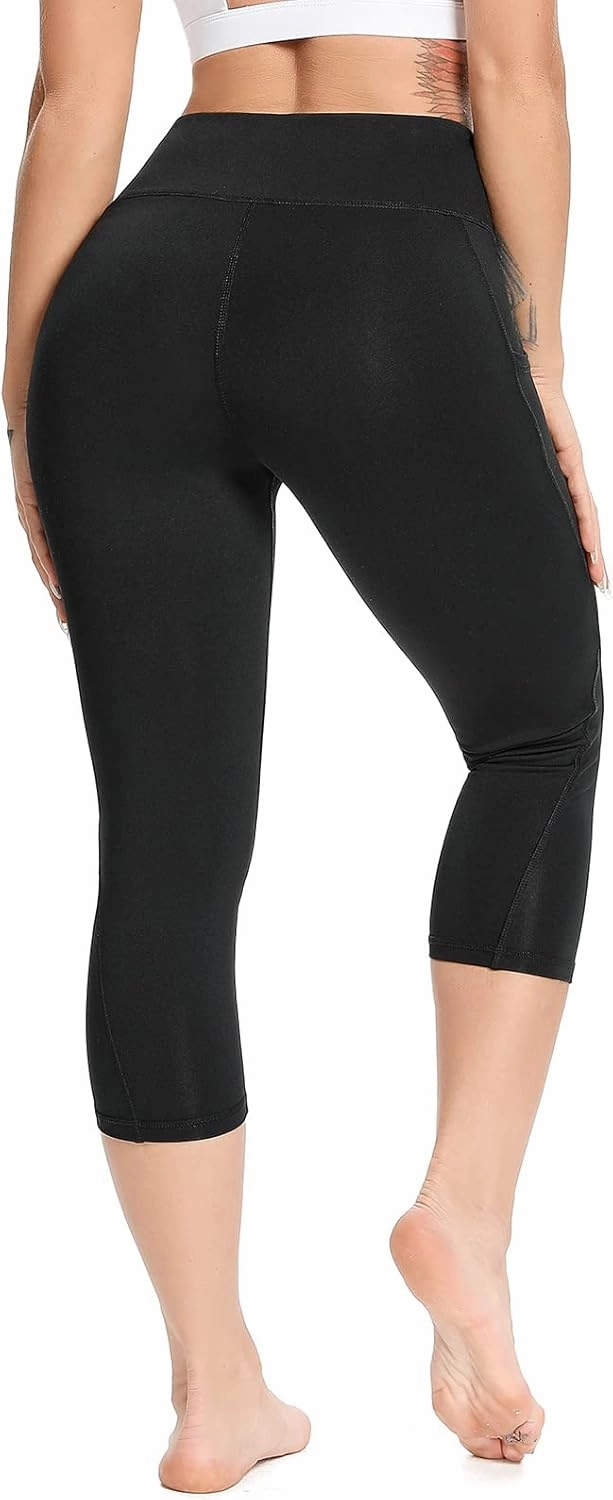 FITTOO Women's Yoga Capris Leggings Pockets Workout Pants
