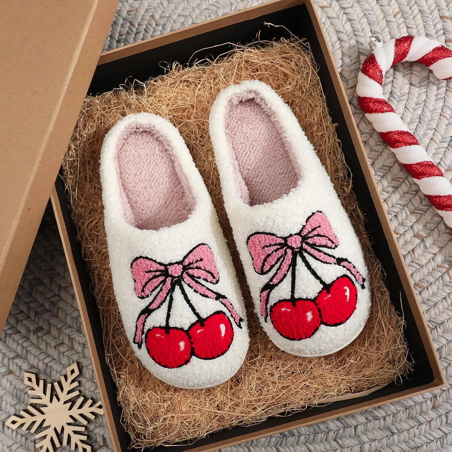 Fluffy Slippers For Womens Mens Warm Cozy Plush Fuzzy Memory Foam Slippers Slip-on House Slippers Indoor Outdoor