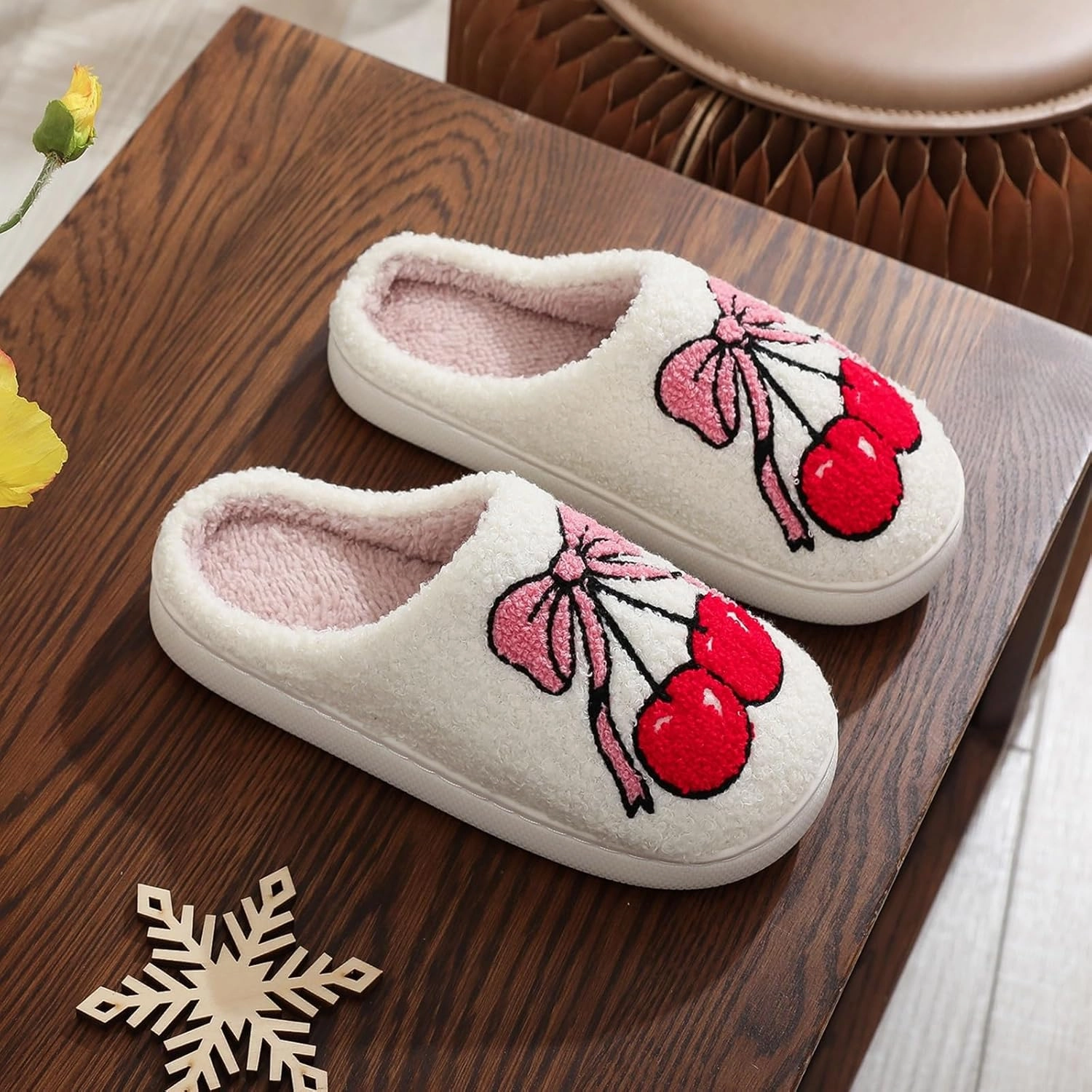 Fluffy Slippers For Womens Mens Warm Cozy Plush Fuzzy Memory Foam Slippers Slip-on House Slippers Indoor Outdoor
