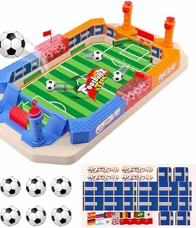 Football Game for Kids – ABS Plastic Soccer Toy Set with 6 Balls, Mini Stadium Design, Fun Indoor Sports Game for Boys & Girls