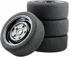 for Wltoys 144001 124019 124017 A959 1/16 1/14 1/12 Remotre Contrl Cars Parts 4pcs On Road Foam Tyres 68MM Wheel 12MM Hex RC Car DIY Parts(Black)