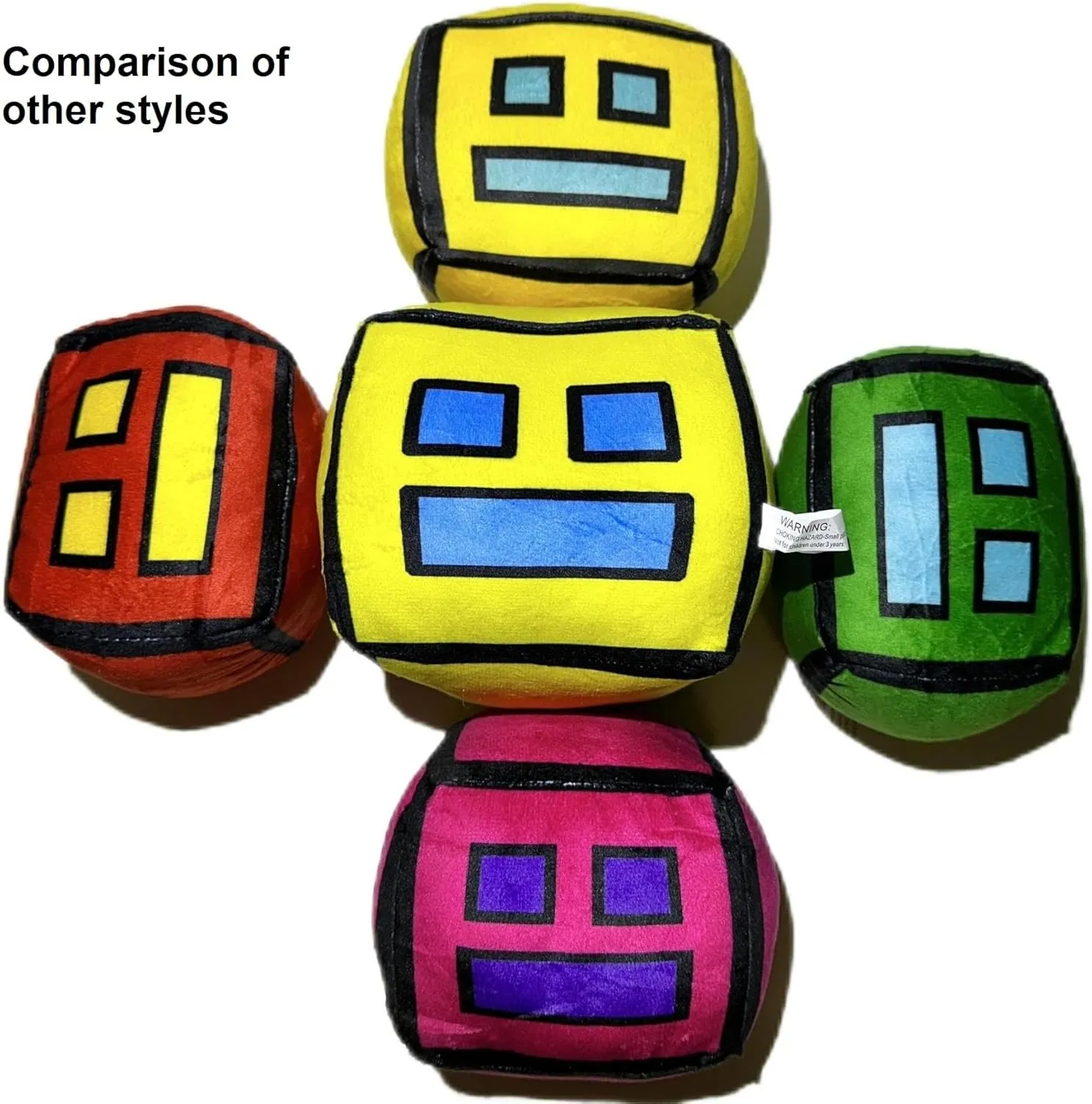 FOTN Geometry Games Sprint Plush Toys - Animals Cube Volume Wood Doll Kids Gift and Easter Decoration (6.3in Yellow)
