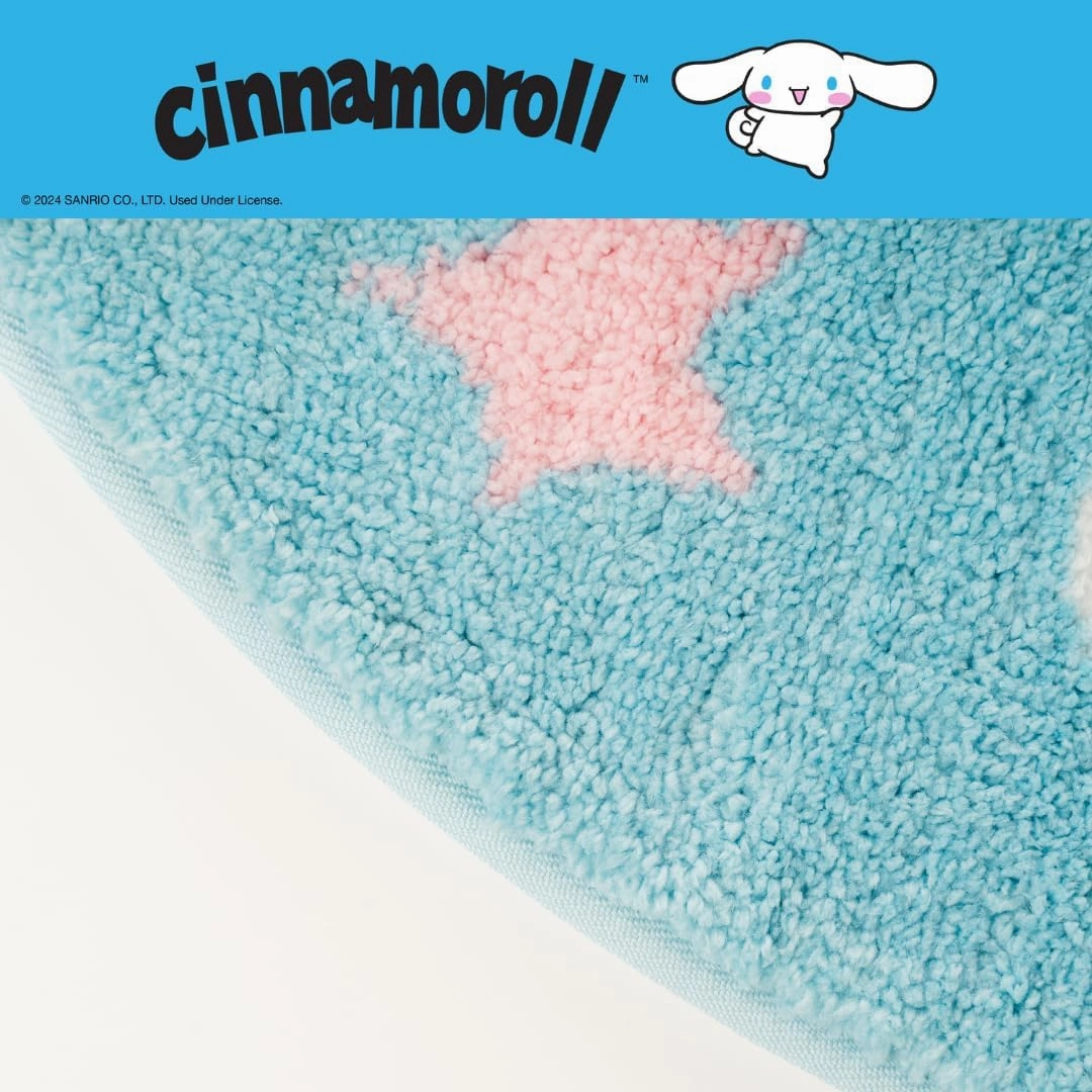Franco Collectibles Cinnamoroll Cotton Non Slip Plush Bathroom Mat Rug (Officially Licensed Product)