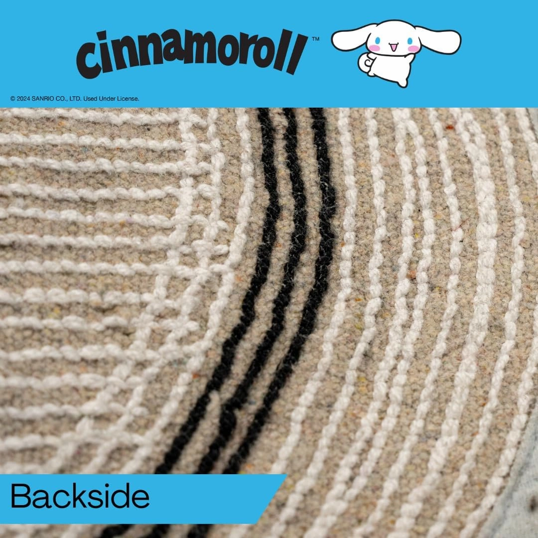 Franco Collectibles Cinnamoroll Cotton Non Slip Plush Bathroom Mat Rug (Officially Licensed Product)