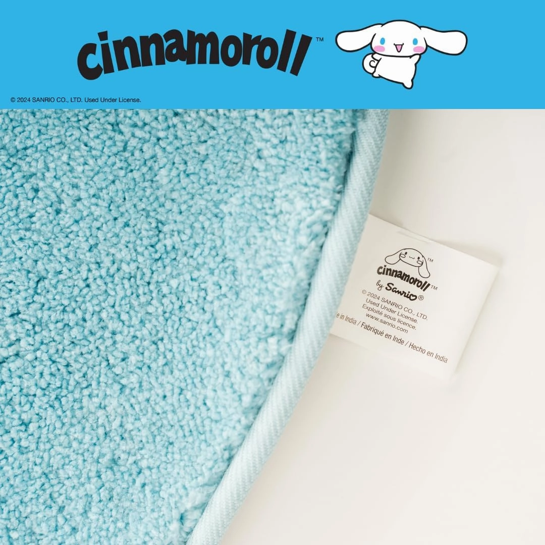 Franco Collectibles Cinnamoroll Cotton Non Slip Plush Bathroom Mat Rug (Officially Licensed Product)