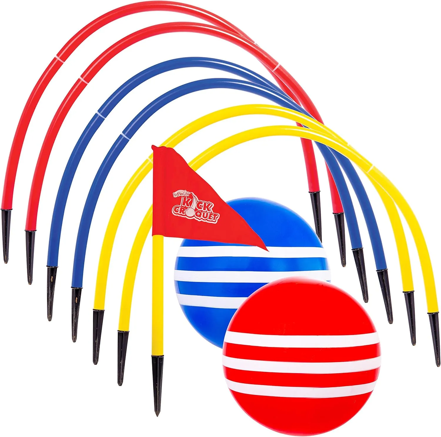 Franklin Sports Kick Croquet Game Set - Perfect for Kids and Adults - Combines Soccer and Croquet - Great for Outdoor Play