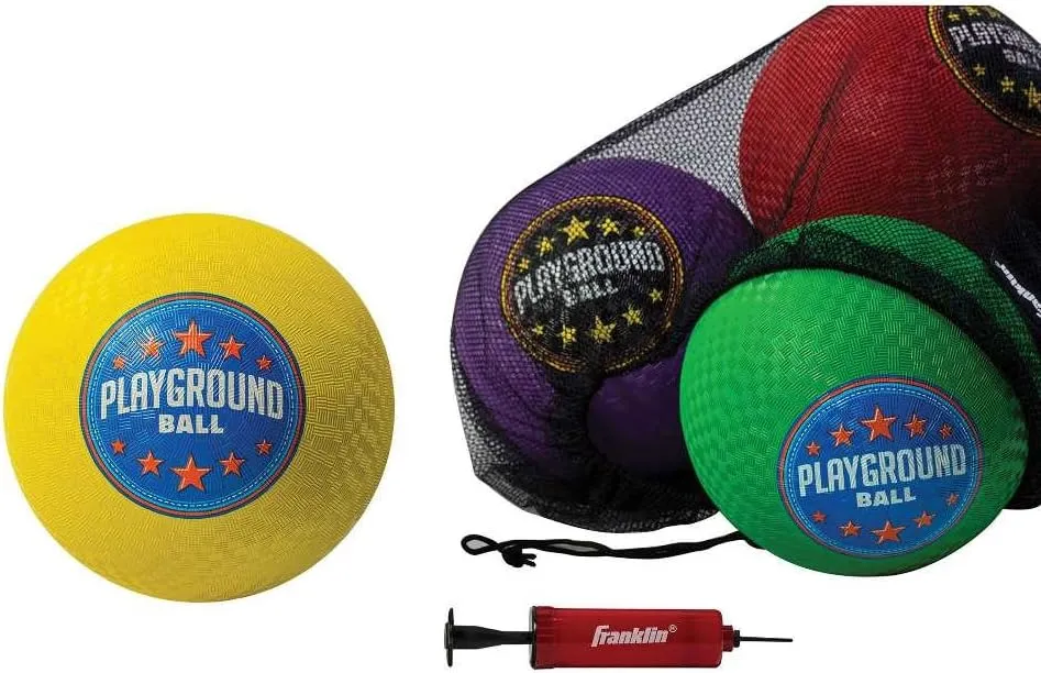 Franklin Sports Kids Playground Balls - Rubber Kickballs   Playground Balls For Kids - Great for Dodgeball, Kickball, 4 Square   Schoolyard Games - 8.5” Diameter