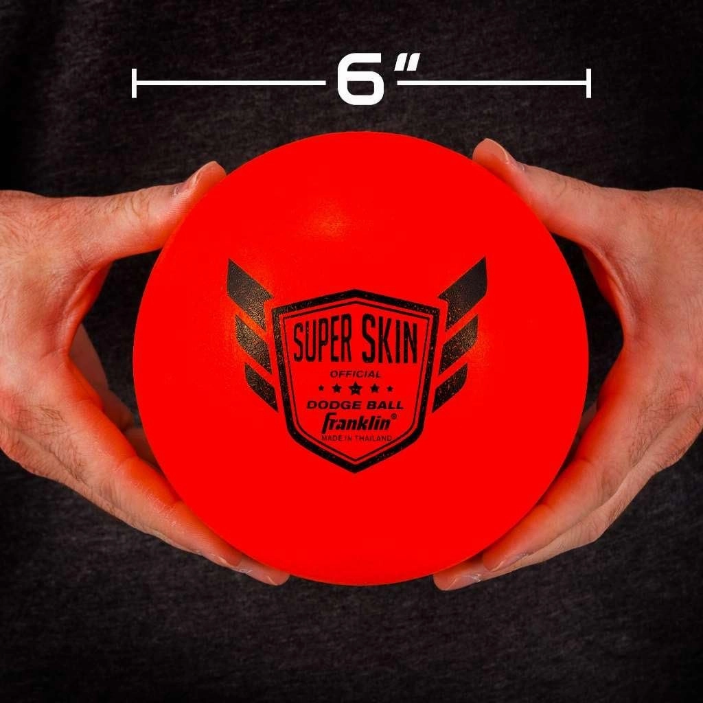 Franklin Sports Dodgeball Ball Set – Superskin-Coated Foam Balls for Playground Games – Small Dodgeballs for Gymnasium Games – Easy-Grip Foam Balls – Won’t Shred or Tear for Hours of Fun