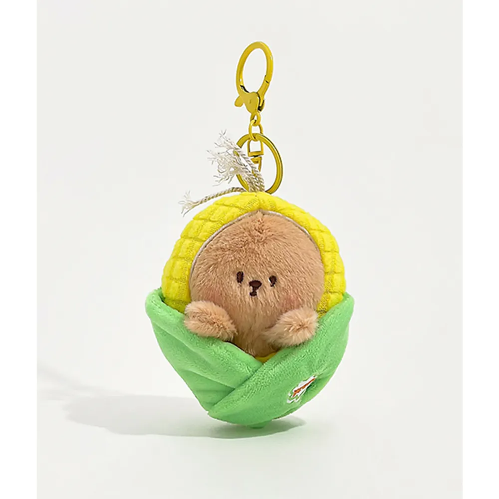 Fresh Veggie Zoo Keychain: Cute Animal Plush with Vegetable Costumes