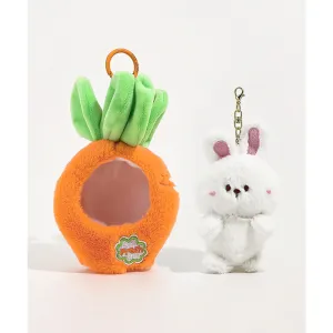 Fresh Veggie Zoo Keychain: Cute Animal Plush with Vegetable Costumes