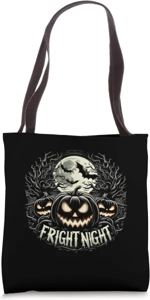 Fright Night Halloween Pumpkin Jack O Lantern Tote Bag