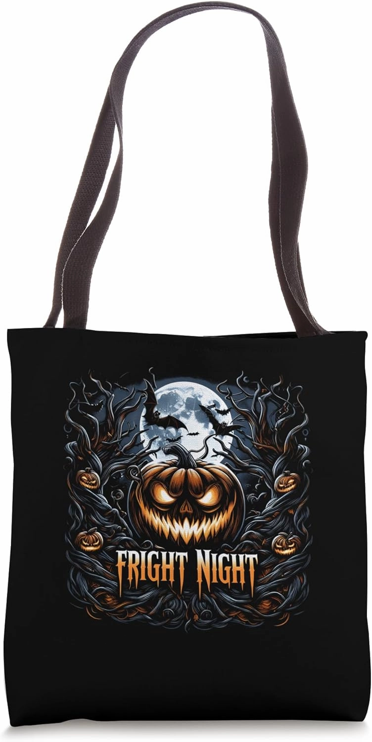 Fright Night Halloween Pumpkin Jack O Lantern Tote Bag