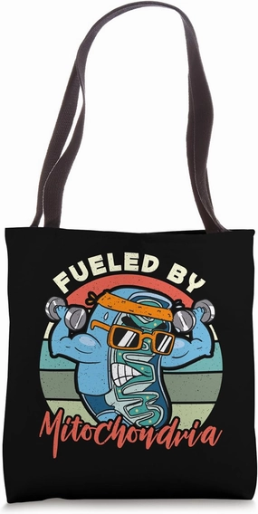 Fueled By Mitochondria Microscope Science Lab Microbiologist Tote Bag