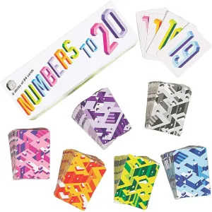 Fun Express Numbers to 20 Card Deck – Educational Learning Activity for Kids – Enhances Number Recognition Counting Skills and Early Math Concepts – Ideal for Classroom & Home Use – 510 Pieces