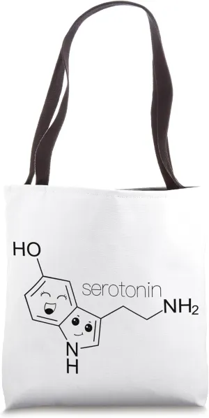 Funny Serotonin Molecule Science Chemistry Tote Bag
