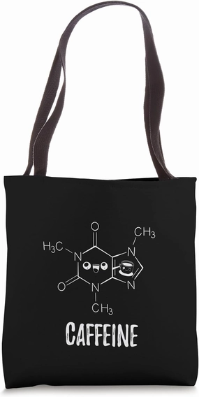 Funny Caffeine Molecule Science Chemistry Tote Bag