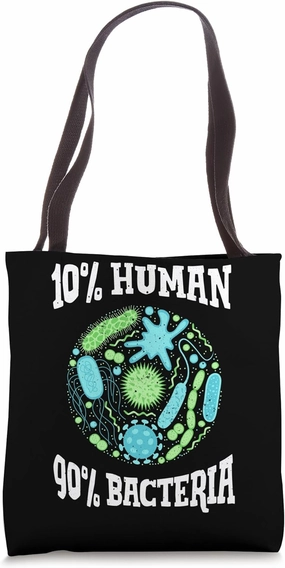 Funny Chemical Percentages Science Math Bacteria Cells Tote Bag