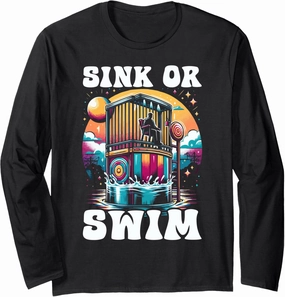 Funny Dunking Booth Carnival Game Dunk Tank Long Sleeve T-Shirt