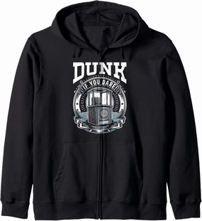 Funny Dunking Booth Carnival Game Dunk Tank Zip Hoodie