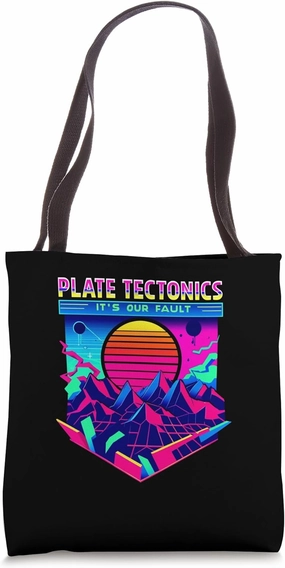 Funny Plate Tectonics Its Our Fault Geology Fan Tote Bag