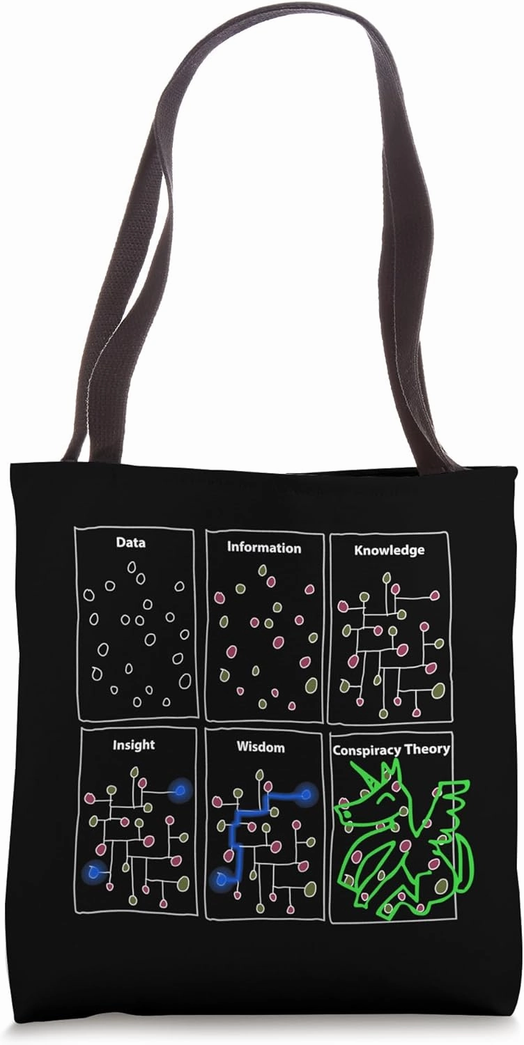 Funny Science Gifts for Sarcastic Data Statistics Conspiracy Tote Bag