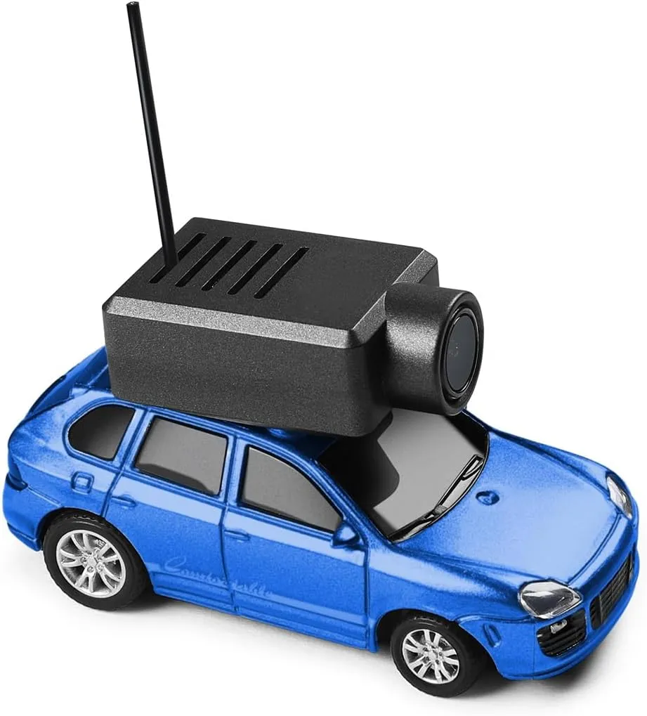 FunXylophy WL 1/64 FPV RC Mini Car with 3 Speed Modes, APP-Controlled Fully Proportional RC Car with HD FPV Camera, LED Lights and Suspension System (RTR Version)