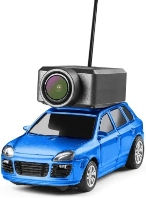 FunXylophy WL 1/64 FPV RC Mini Car with 3 Speed Modes, APP-Controlled Fully Proportional RC Car with HD FPV Camera, LED Lights and Suspension System (RTR Version)