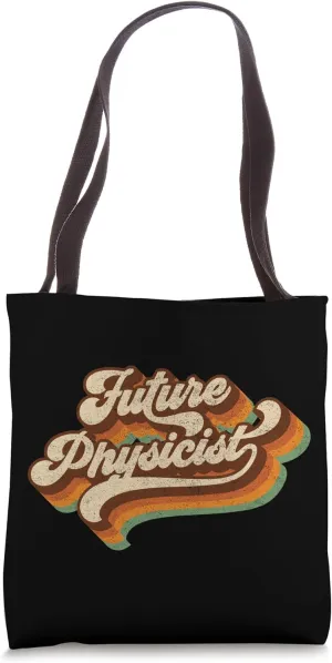 Future Physicist 70s Script Font Retro Hippie Style Tote Bag