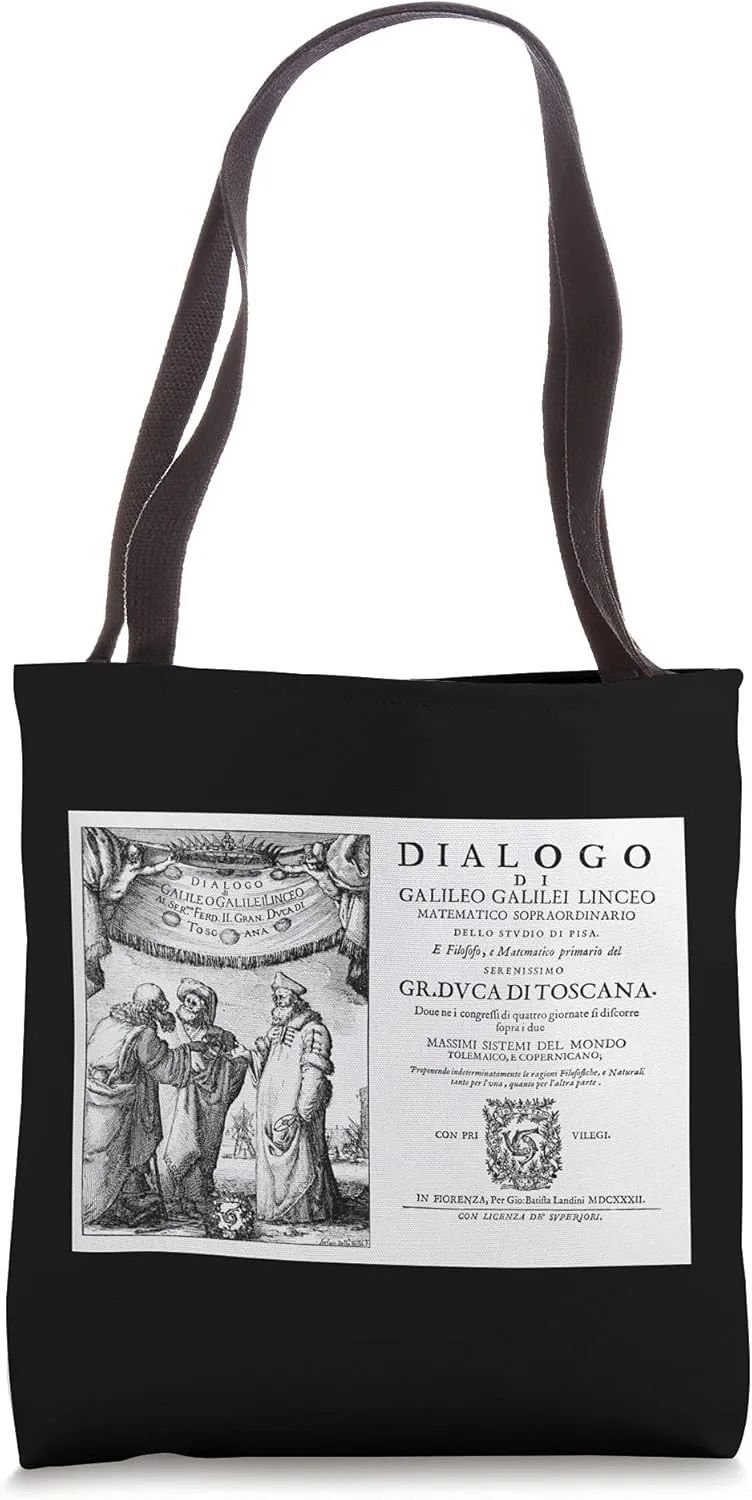 Galileo Galilei Dialogue Space Science Teacher Astronomy Tote Bag